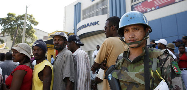 United Nations Provides Security for Bank in Haiti, UN Photo