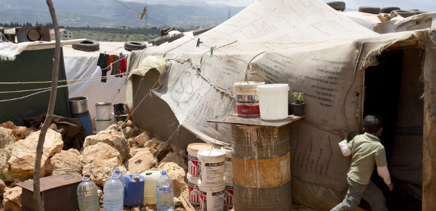 Syrian refugees have found temporary safety in Kafar Kahel informal settlement / Photo by Dominic Chavez / Via Flickr